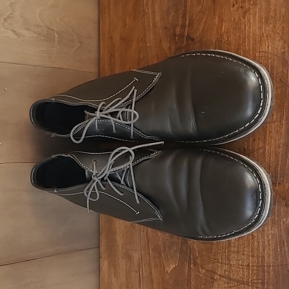EUC Steve Madden Harken 017 Men\'s sz 13 Black Leather Chukka Boots main image 8